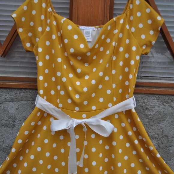 Women's Polka Dot Off Shoulder Dress sweet heart style puls size Summer Dress - Picture 2 of 4